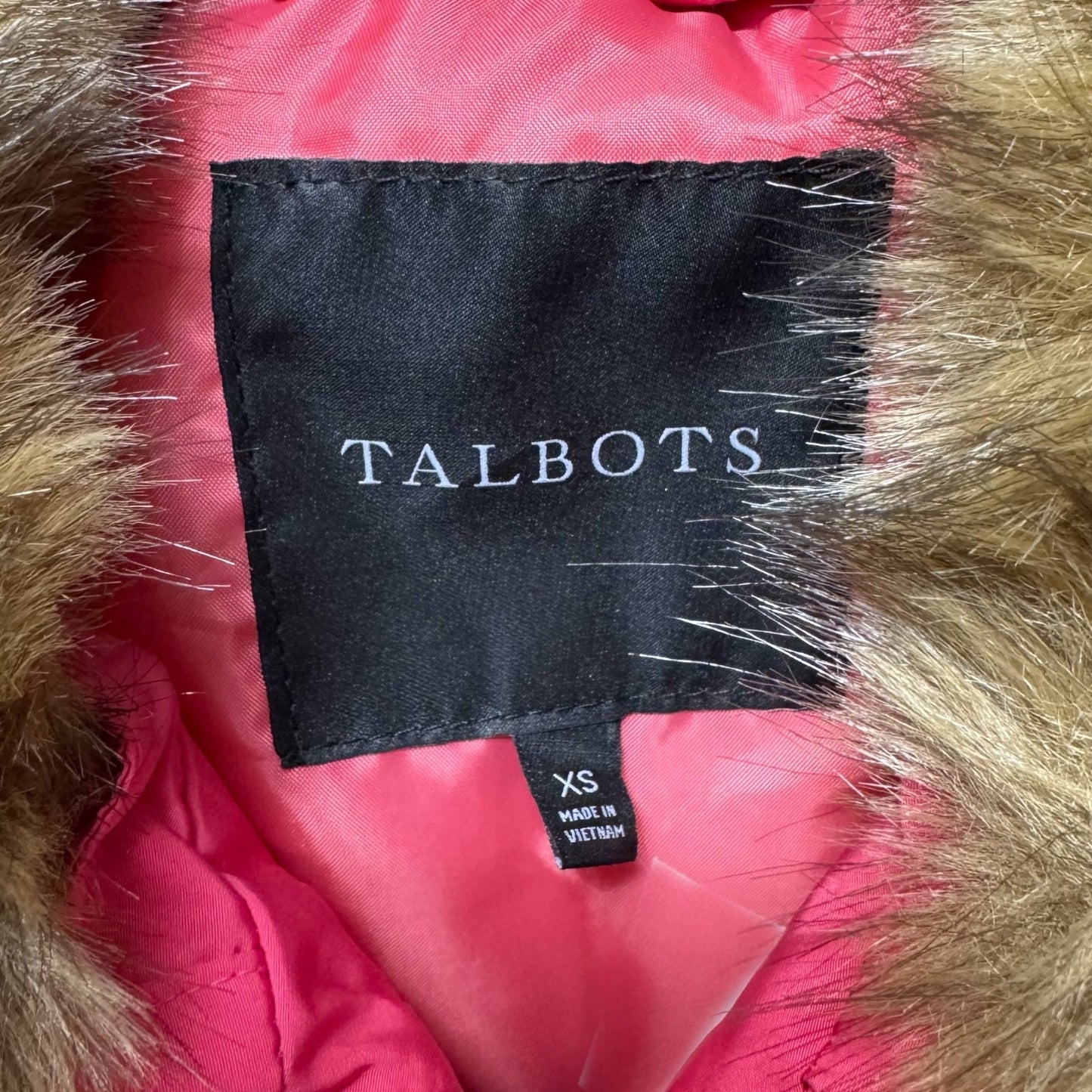 Vest Puffer & Quilted By Talbots In Pink, Size: Xs