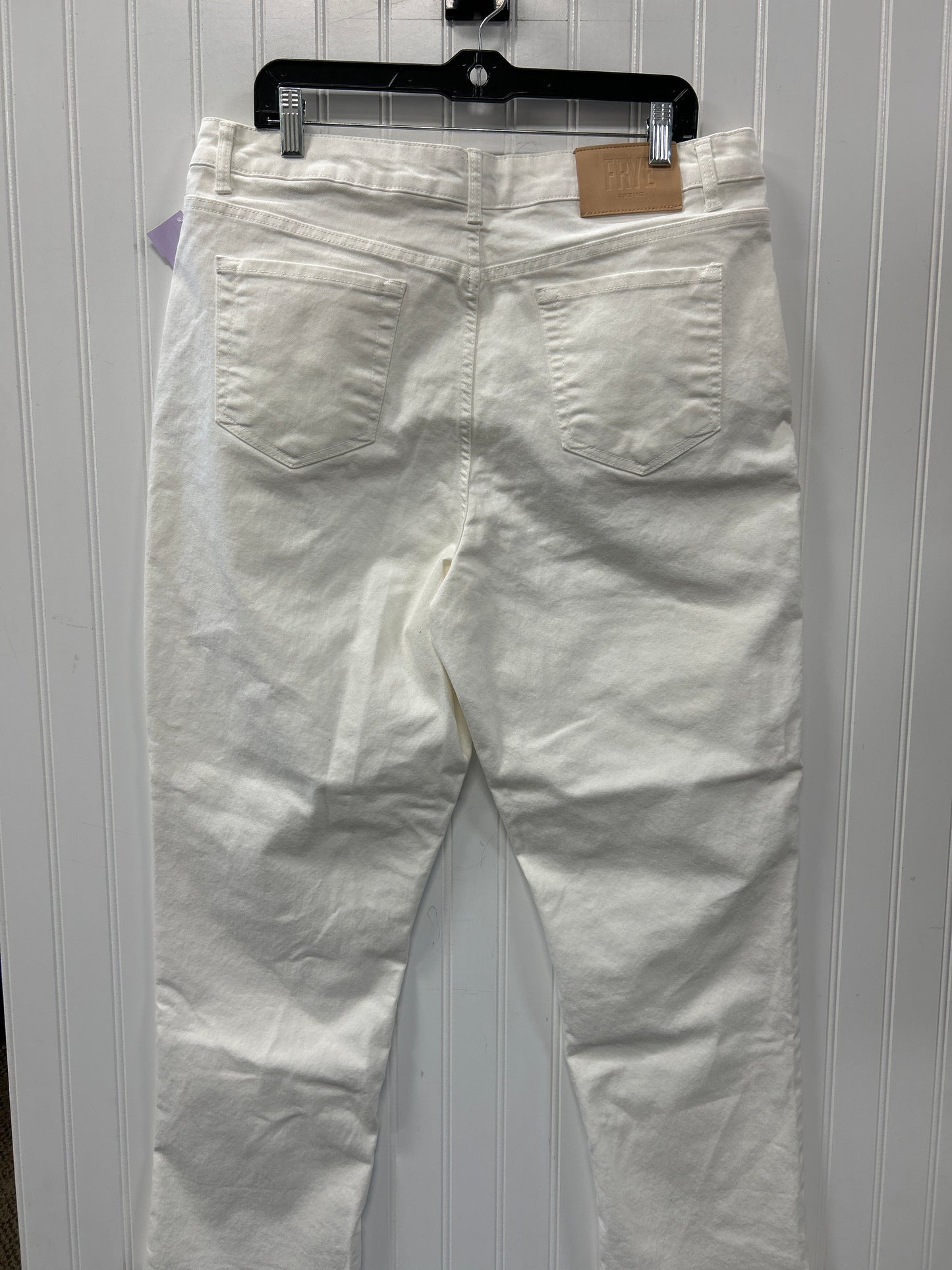 Jeans Designer By Frye In White Denim, Size:8