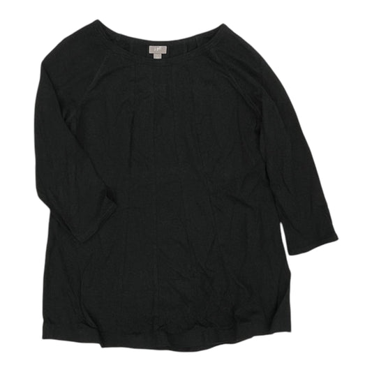 Top 3/4 Sleeve By J. Jill In Black, Size:L