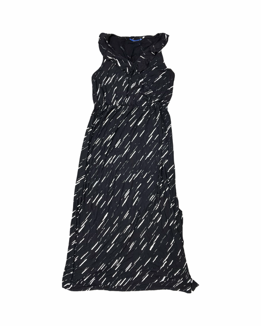 Dress Casual Maxi By Apt 9 In Black & Cream, Size:L