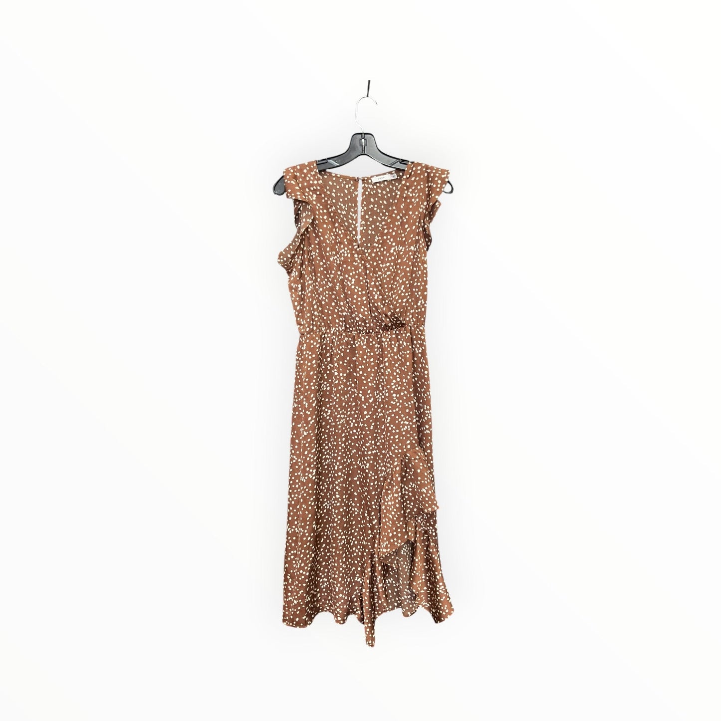 Dress Casual Midi By Lush In Brown & Cream, Size:S