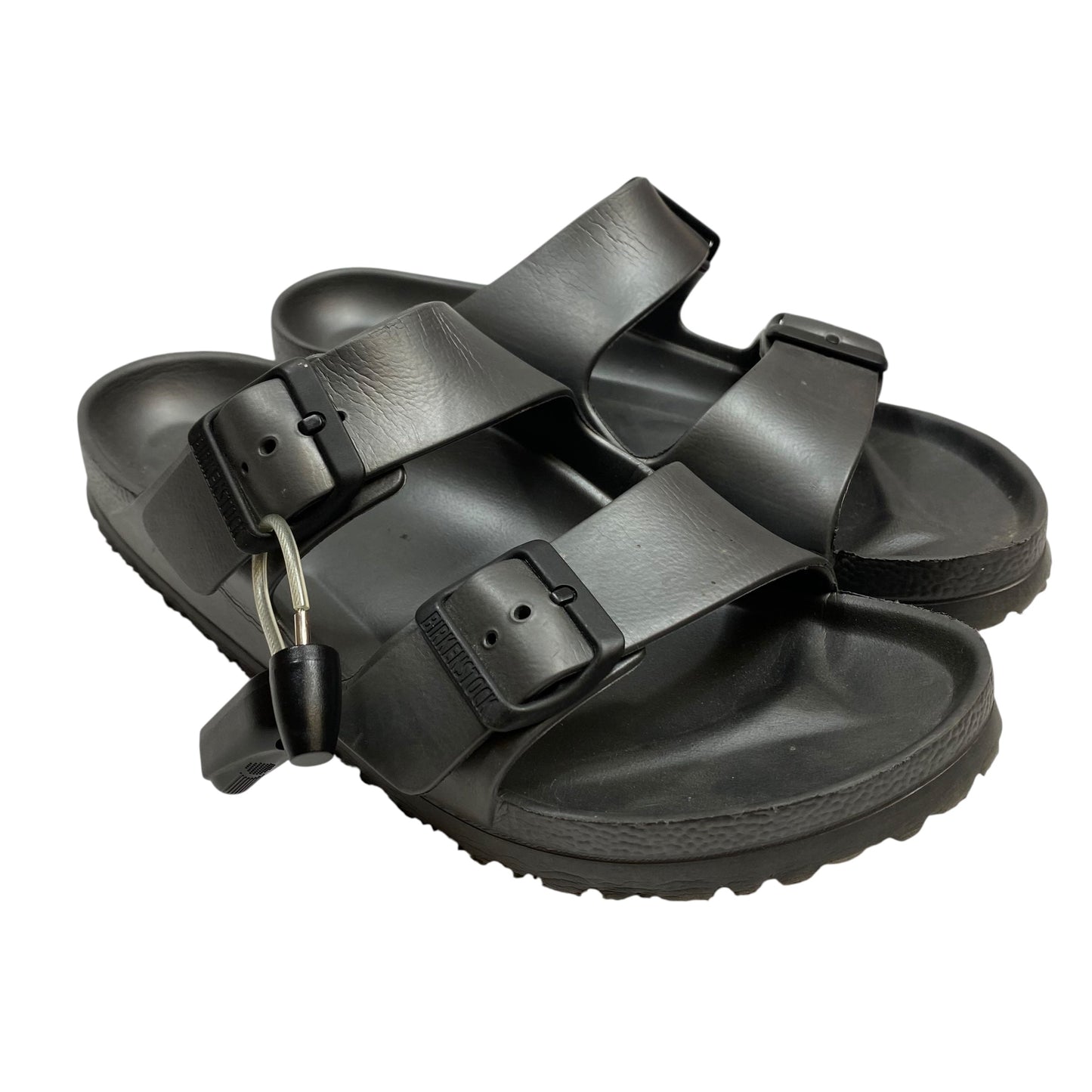 Sandals Flats By Birkenstock In Grey, Size:9