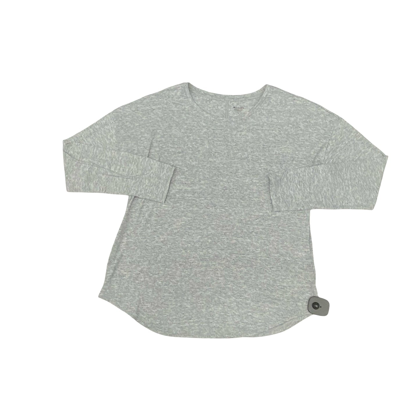 Athletic Top Ls Crewneck By Athleta In Grey, Size:M