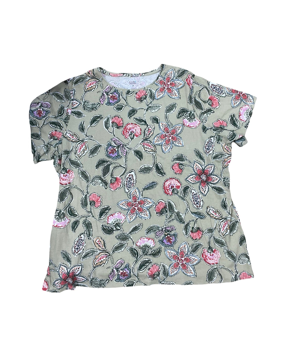 Top Ss By Croft And Barrow In Green, Size:3X