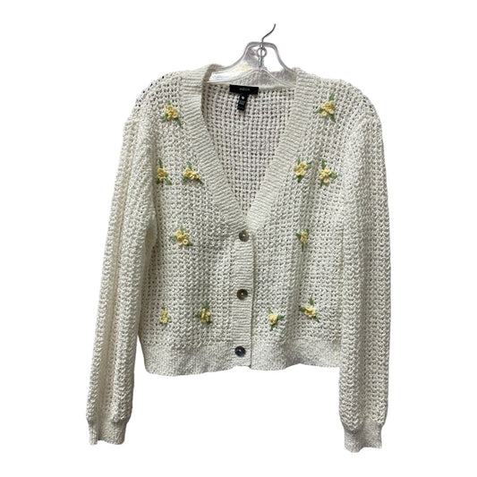 Sweater Cardigan By Aqua In White, Size:S