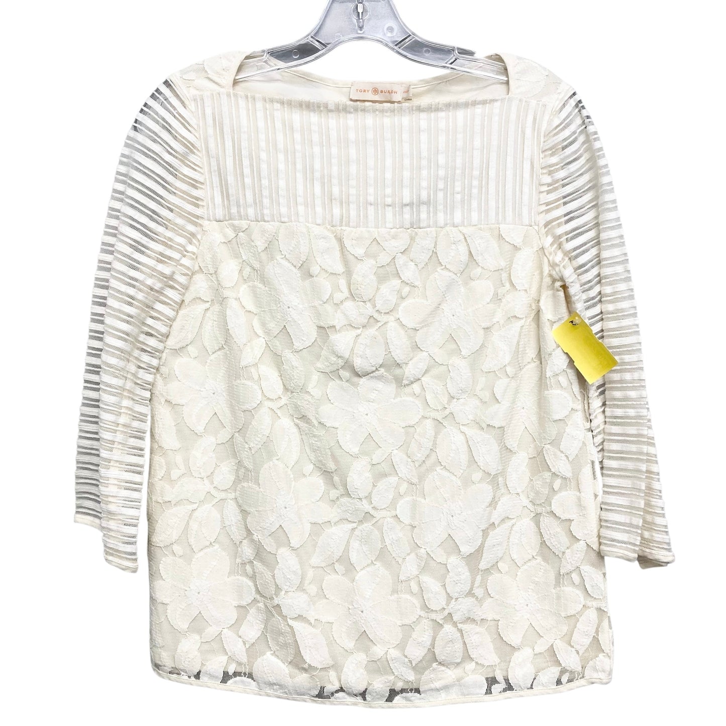 Top Ls Designer By Tory Burch In Ivory, Size:Xs