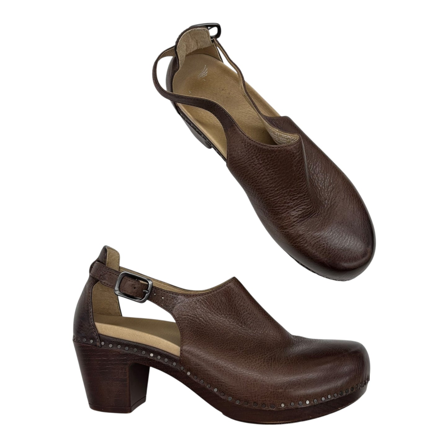 Shoes Heels Block By Dansko In Brown, Size:8.5