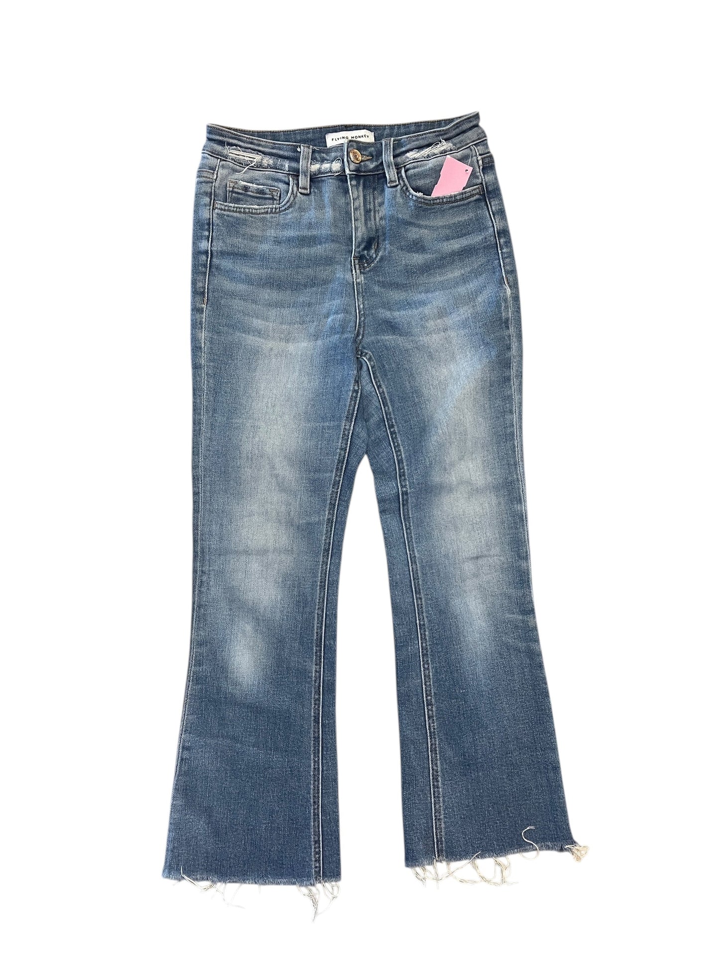 Jeans Cropped By Flying Monkey In Blue Denim, Size:0