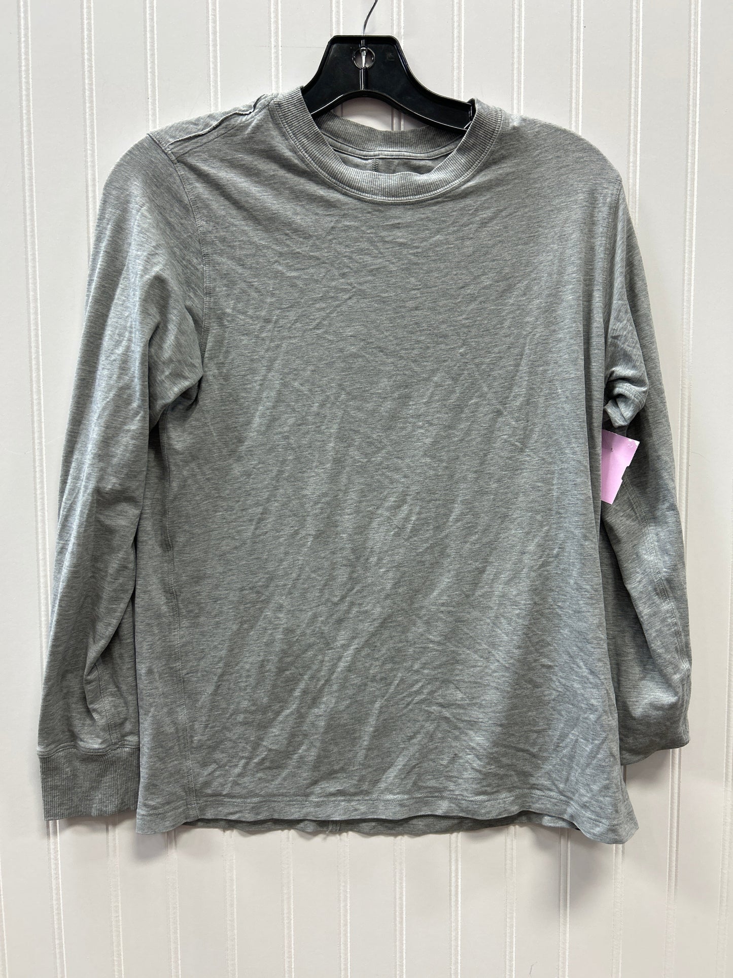 Athletic Top Ls Crewneck By Lululemon In Grey, Size:M