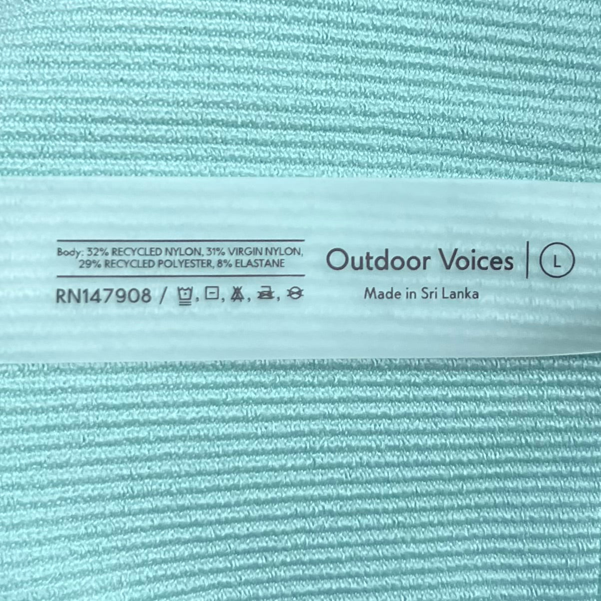 Athletic Leggings By Outdoor Voices In Aqua, Size: L