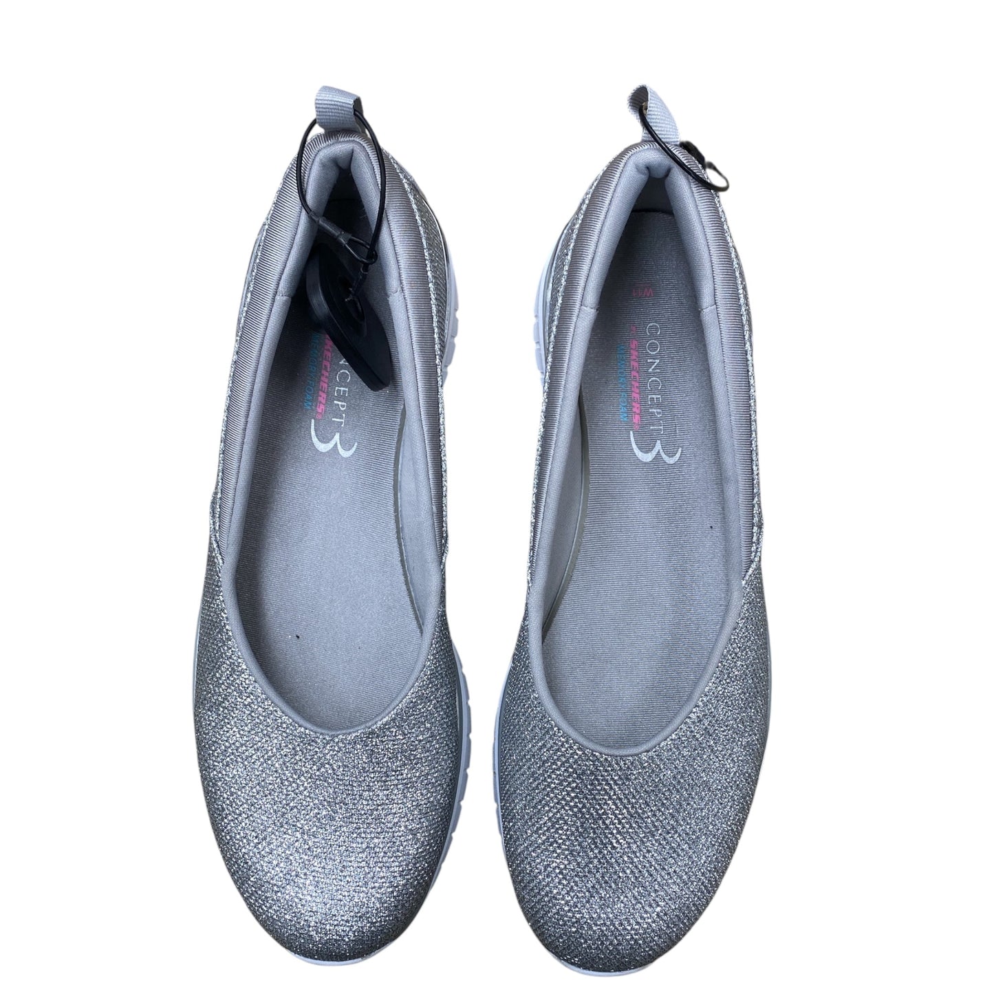 Shoes Flats By Skechers In Silver, Size:11