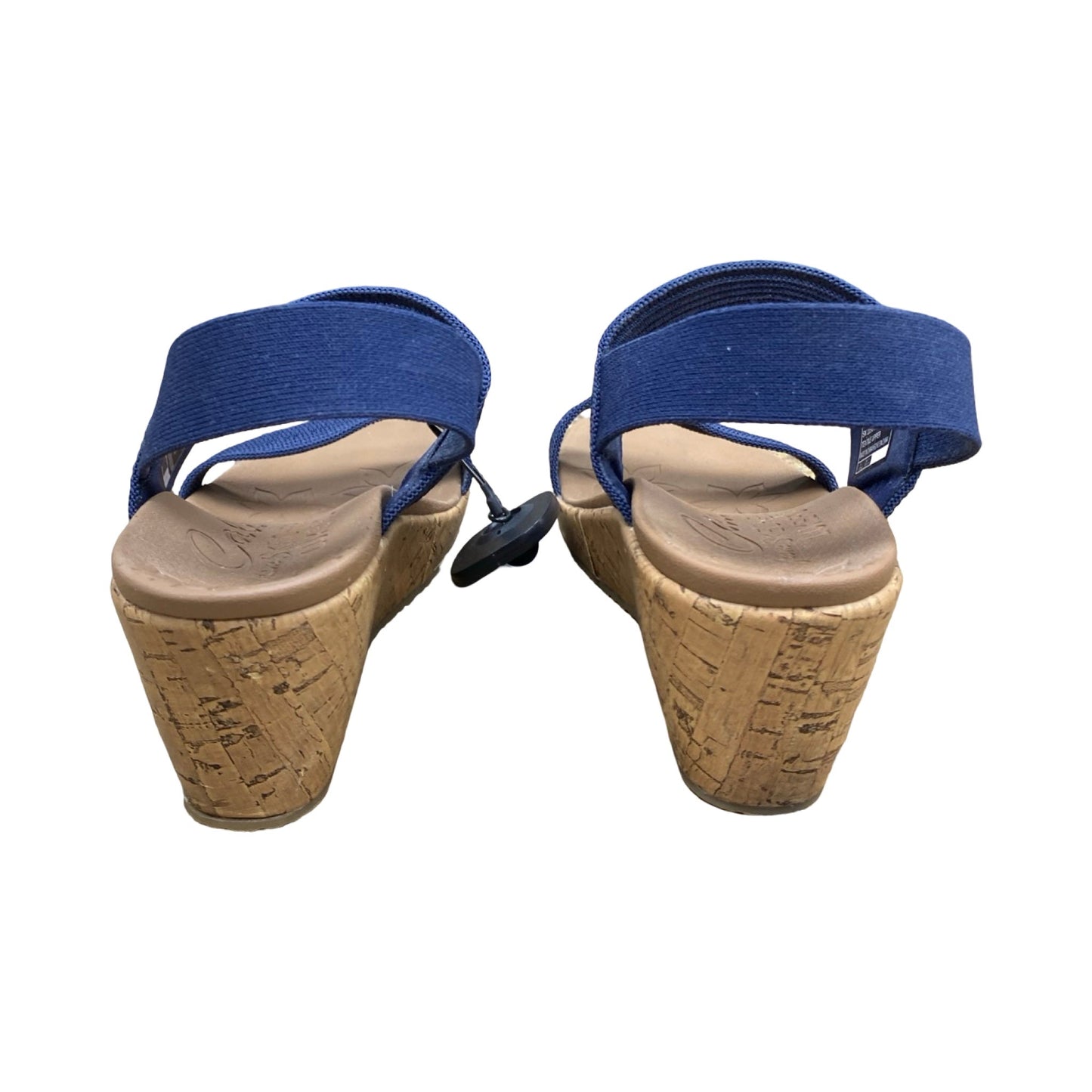 Sandals Heels Wedge By Skechers In Blue, Size:8.5