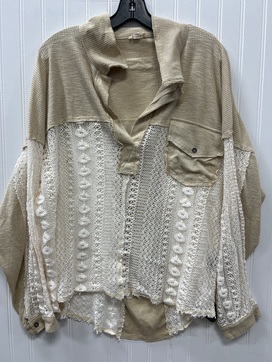 Top Ls By Pol In Cream, Size:M