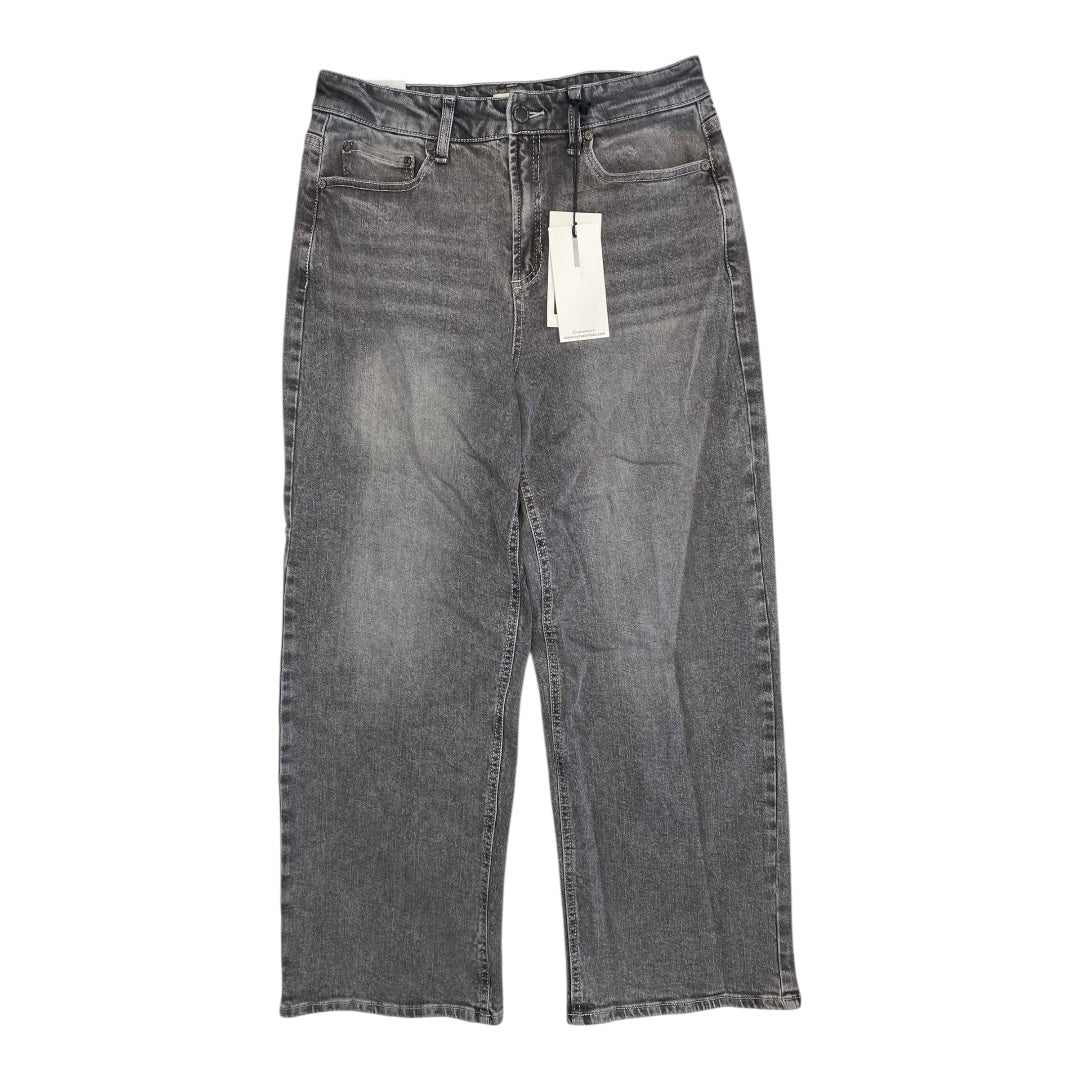 Jeans Wide Leg By Oat In Grey, Size:8