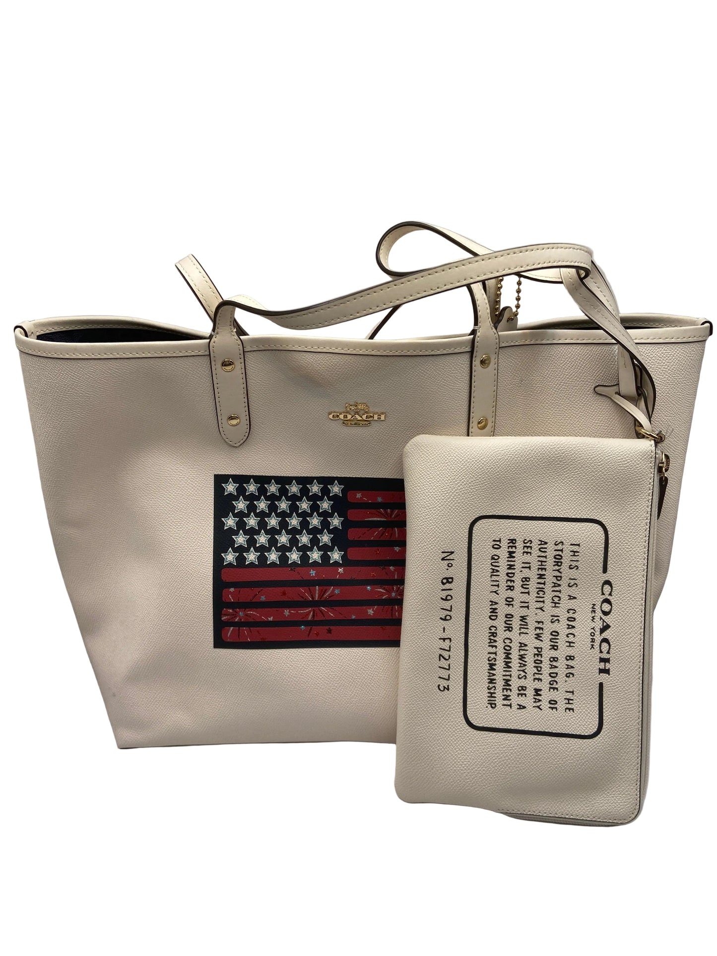 Tote Designer By Coach, Size: Medium