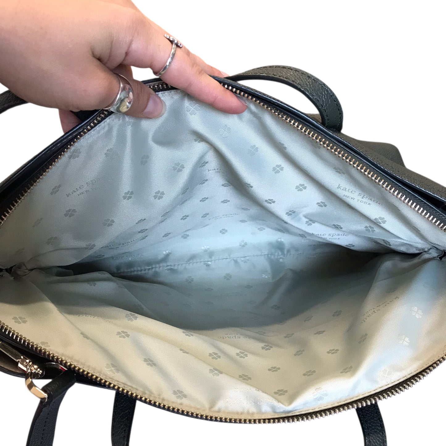 Tote Designer By Kate Spade In Green, Size:Large