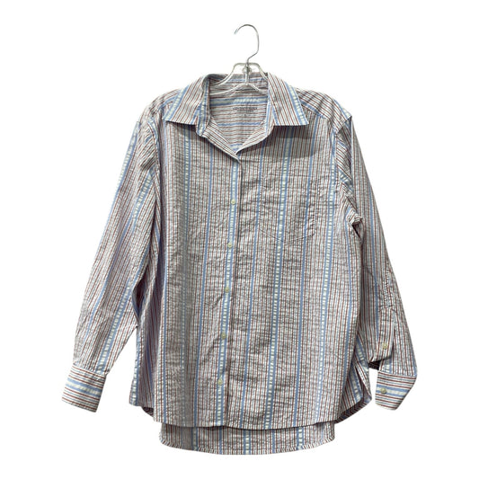 Blouse Ls By Vineyard Vines In Blue & Red, Size:S