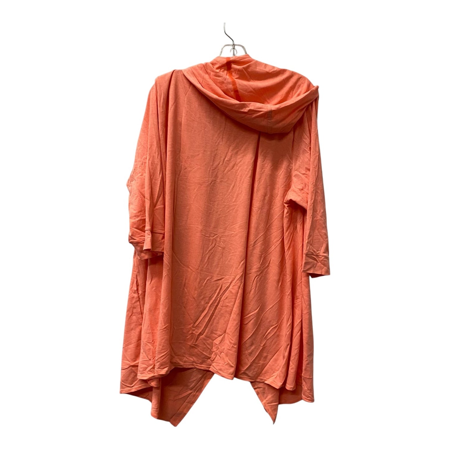 Cardigan By Cuddl Duds In Coral, Size:2X