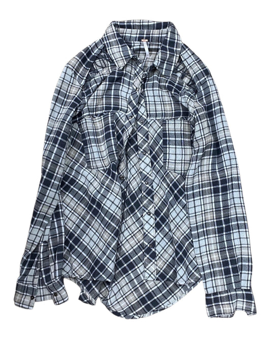 Blouse Ls By Free People In Grey, Size:Xs