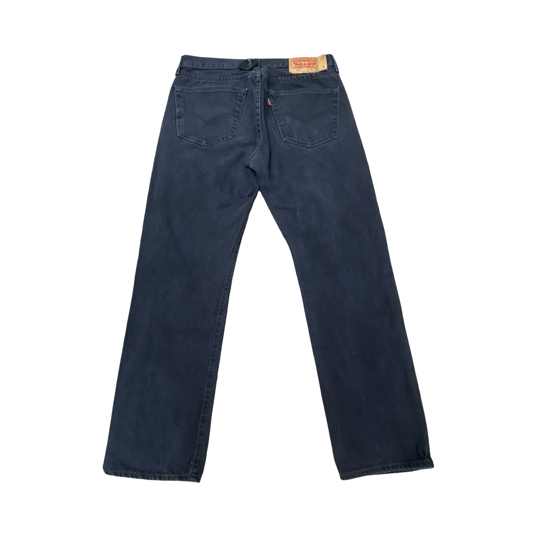 Jeans Wide Leg By Levis In Grey Denim, Size:14