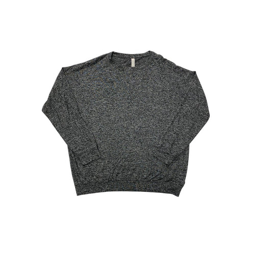 Athletic Top Ls Crewneck By Athleta In Black & White, Size:M