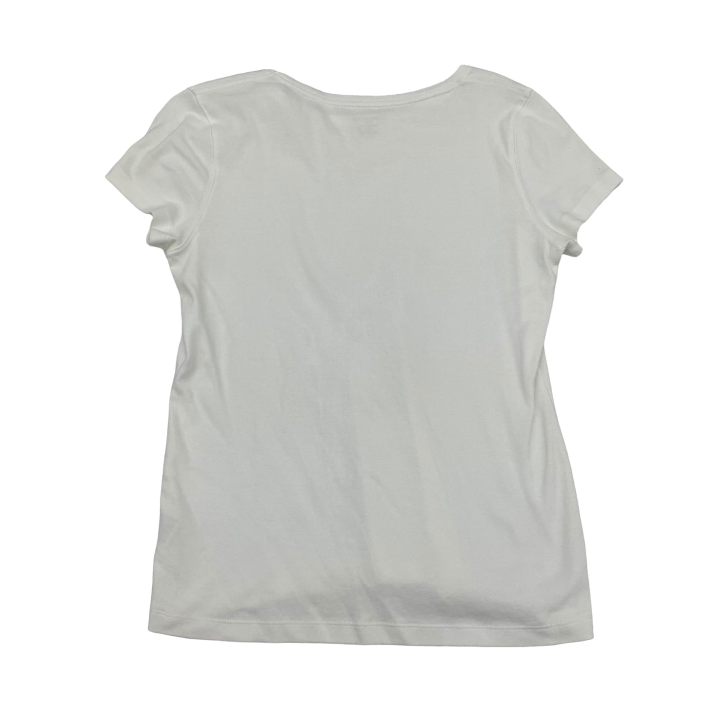 WHITE ST JOHNS BAY TOP SS BASIC, Size S