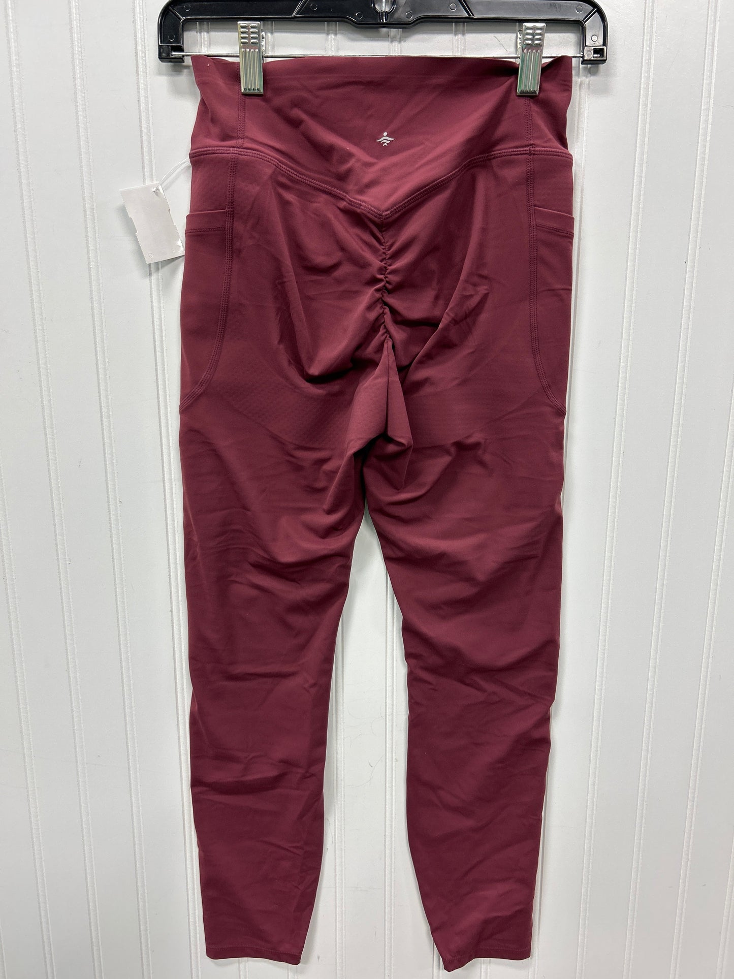 Athletic Leggings By Halara In Maroon, Size:S
