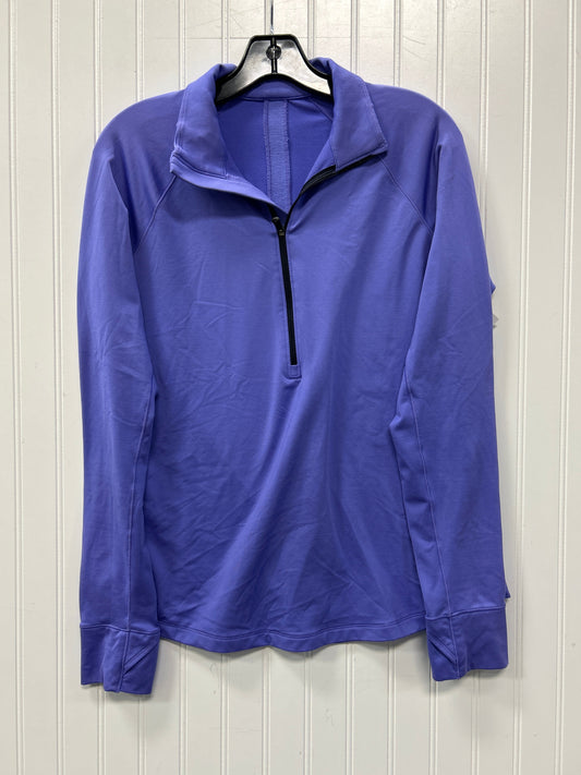 Athletic Top Ls Collar By Under Armour In Purple, Size:L