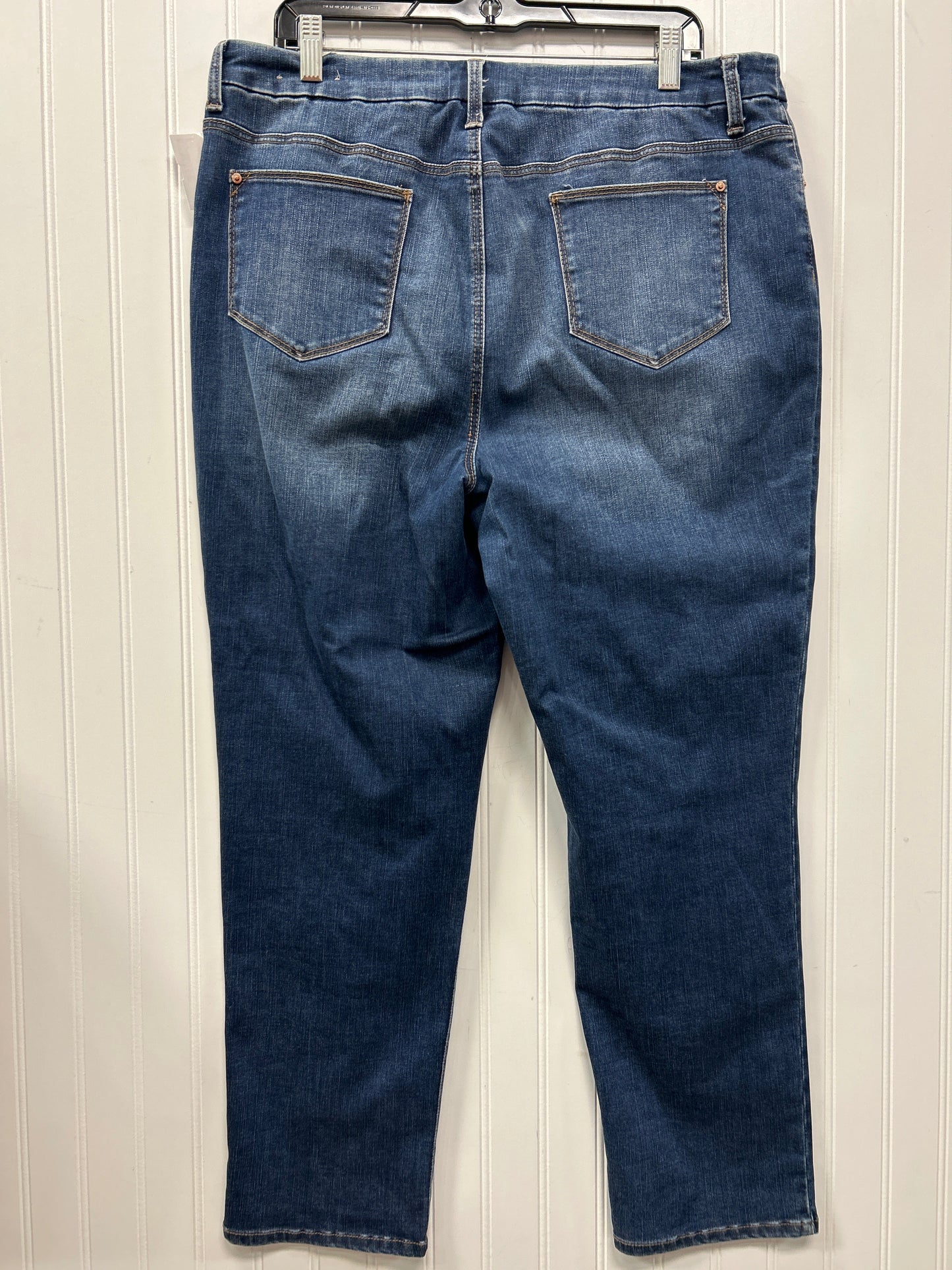 Jeans Straight By Chicos In Blue Denim, Size:14
