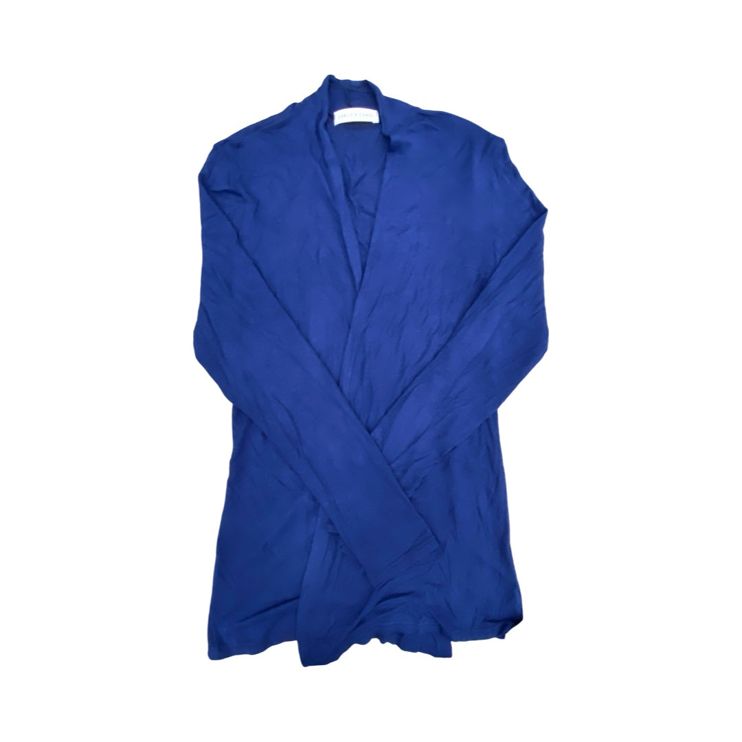 Sweater Cardigan By Chris And Carol In Blue, Size:L
