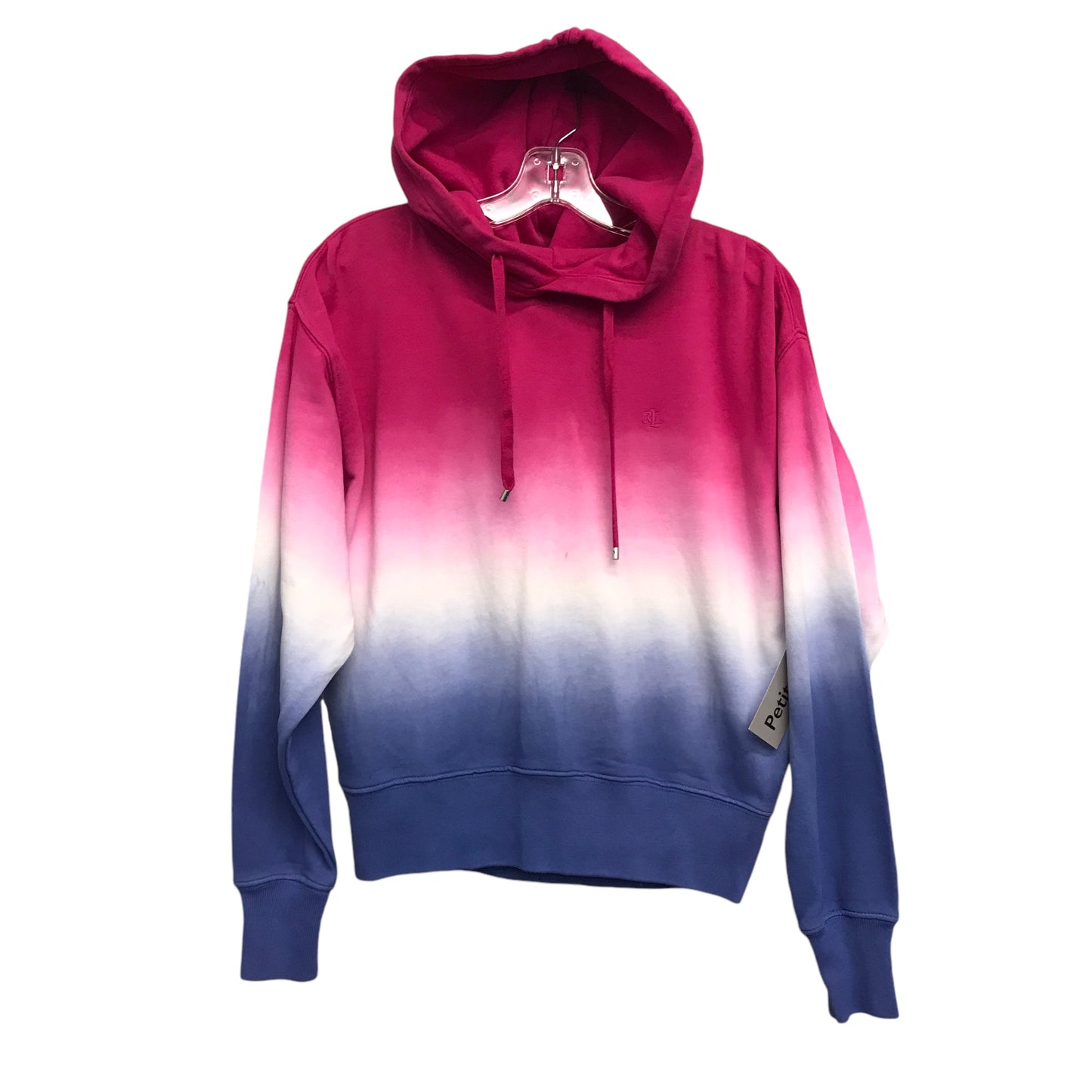 Sweatshirt Hoodie By Lauren By Ralph Lauren In Blue & Pink, Size:Xsp