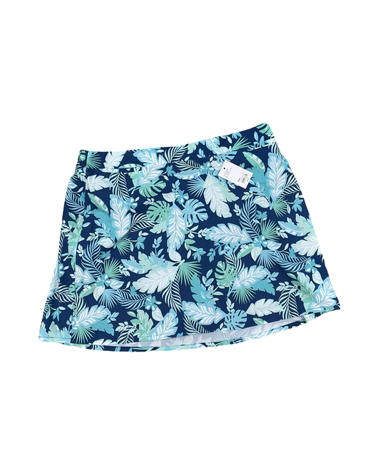 Skort By Croft And Barrow In Blue & Green, Size:1X