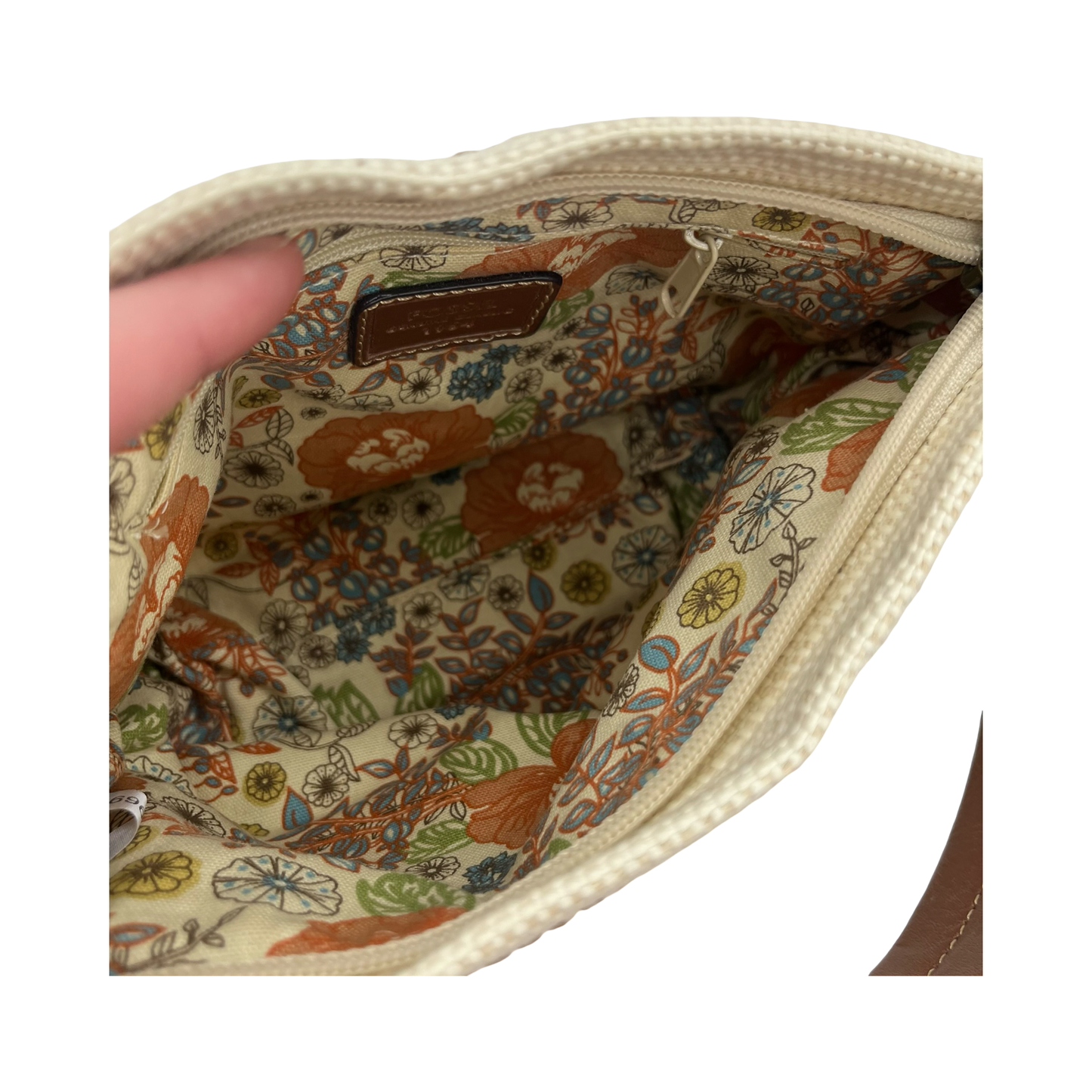 Handbag By Fossil In Cream, Size:Small