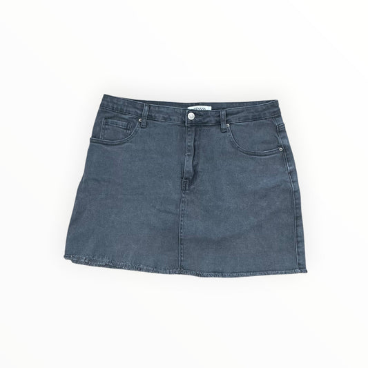 Skirt Mini & Short By Zenana In Grey Denim, Size:L