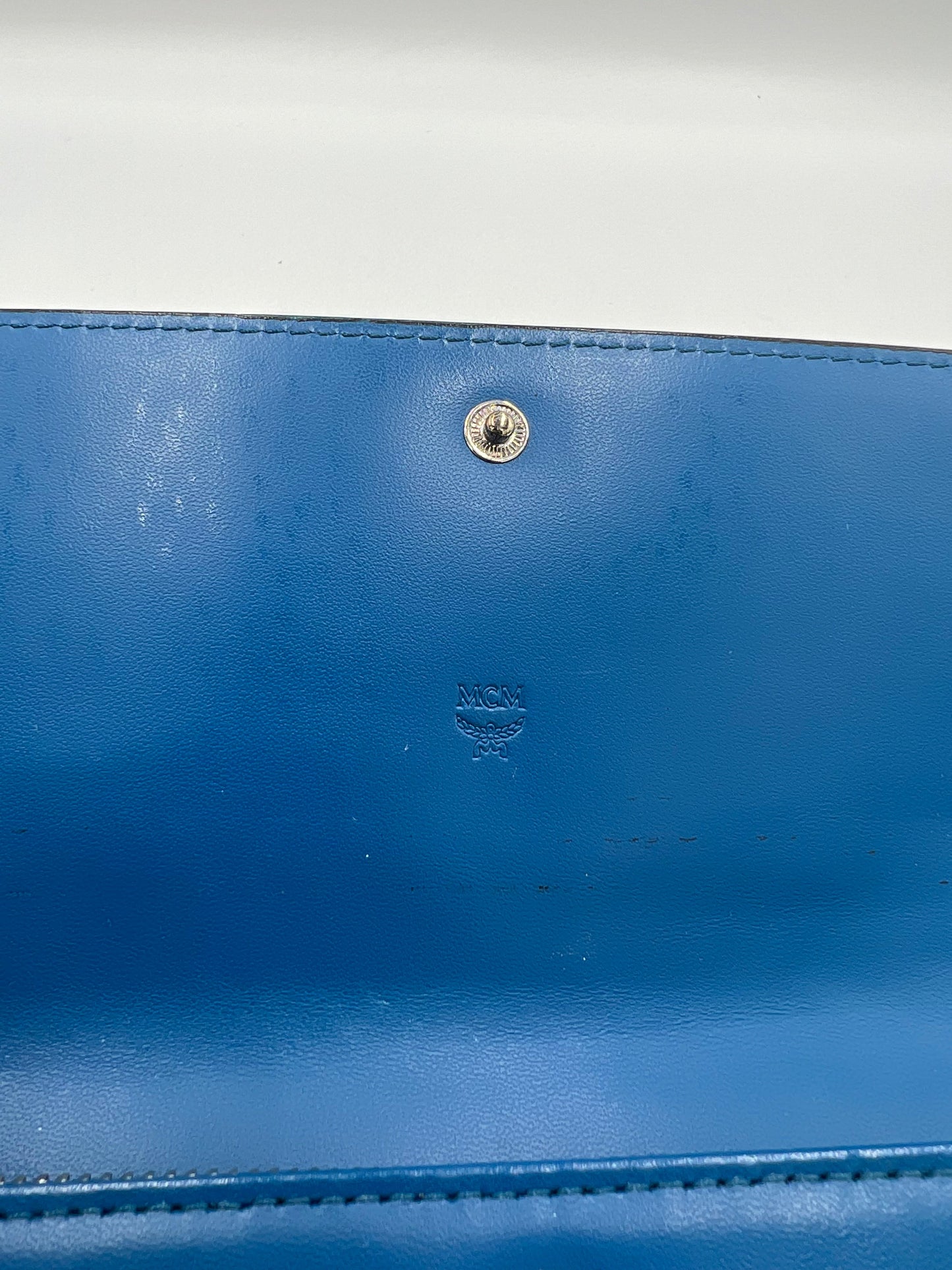 MCM Vistetos Blue Wallet