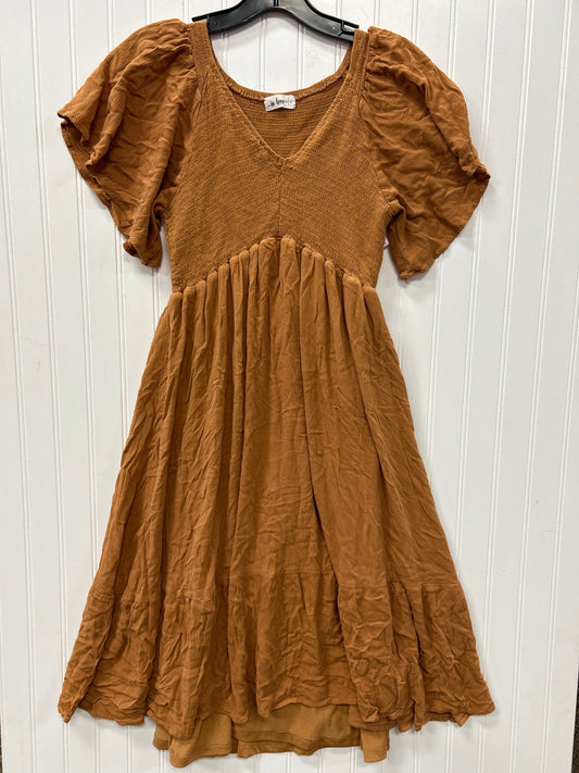 Dress Casual Midi By In Loom In Bronze, Size:L