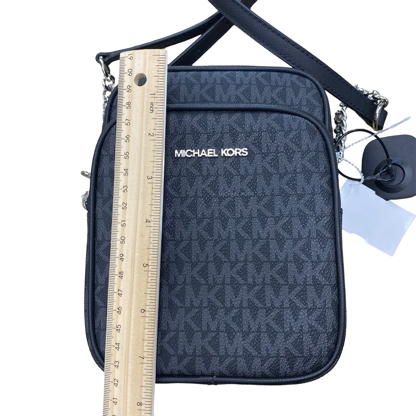 Handbag Designer By Michael Kors In Black & Grey, Size:Small
