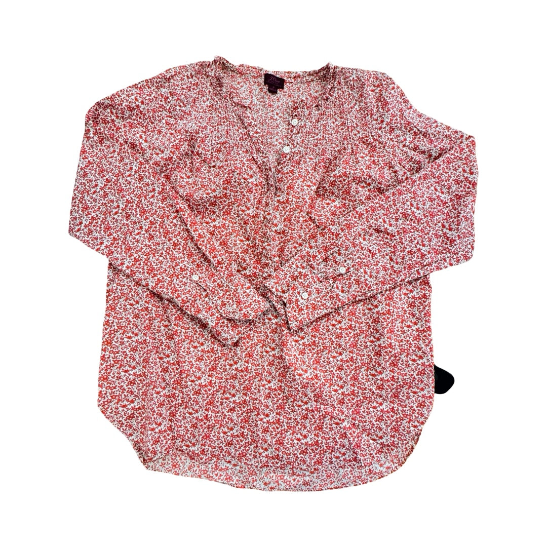 Top Ls By J. Crew In Red, Size:2