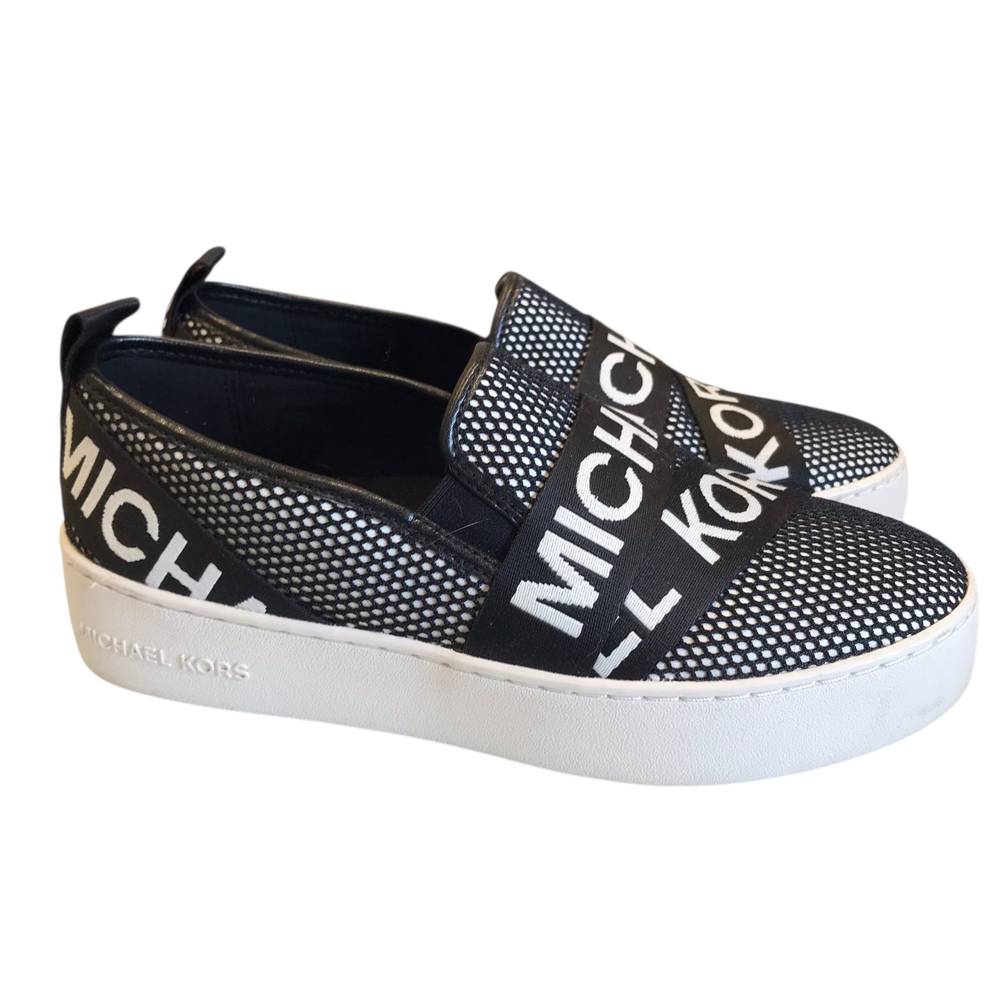 Shoes Designer By Michael Kors In Black & White, Size:6