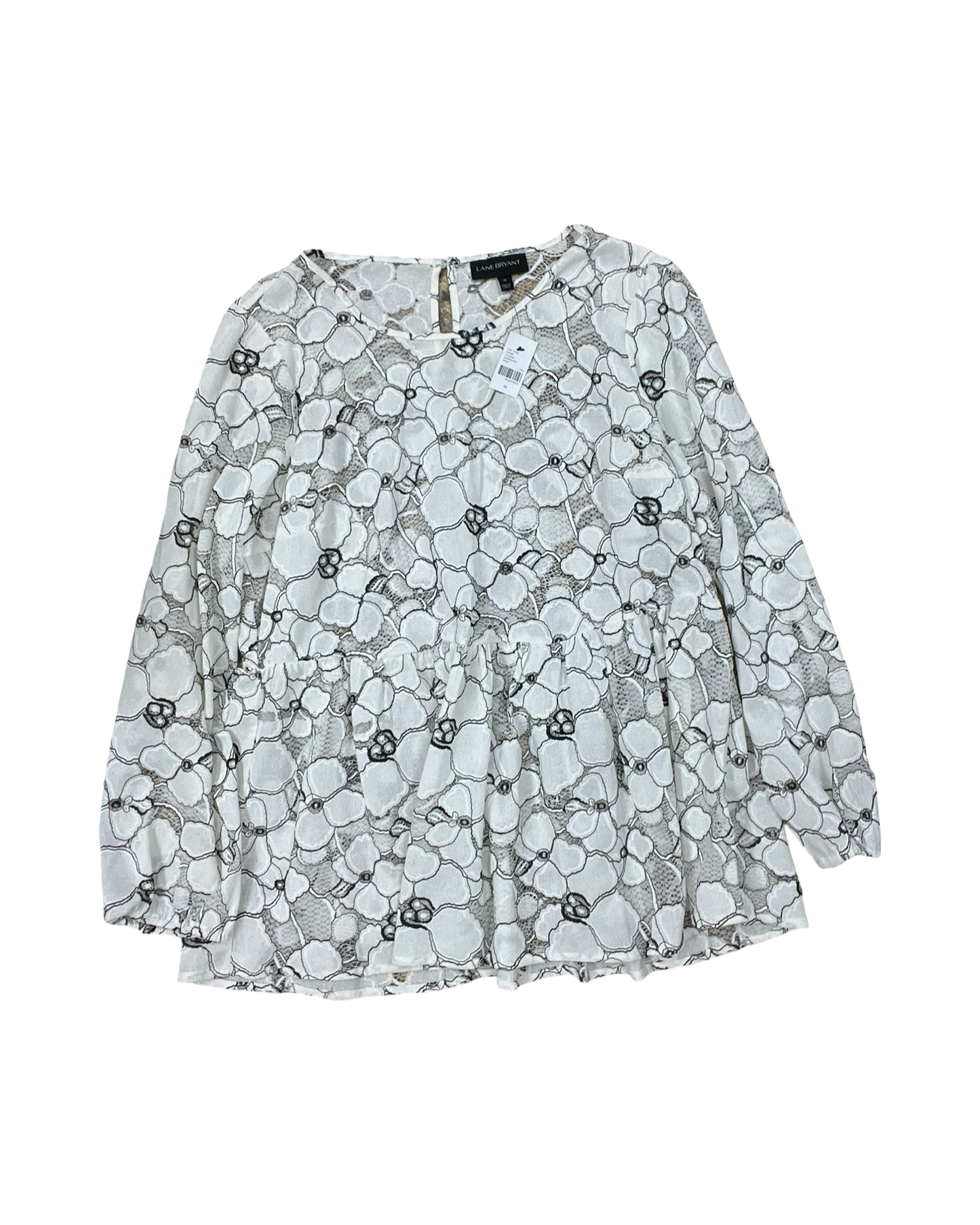 Top Ls By Lane Bryant In Black & White, Size:Xl