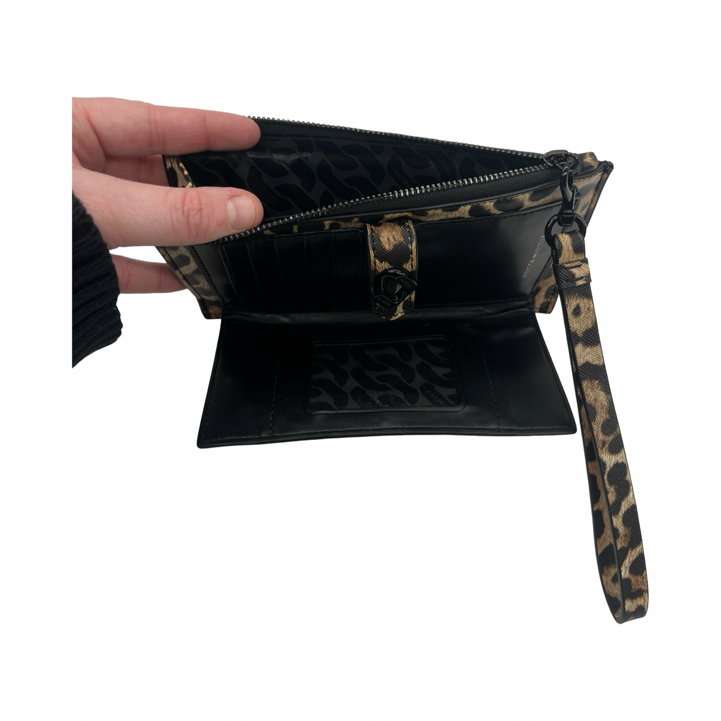 Wristlet Designer By Rebecca Minkoff In Animal Print, Size:Medium