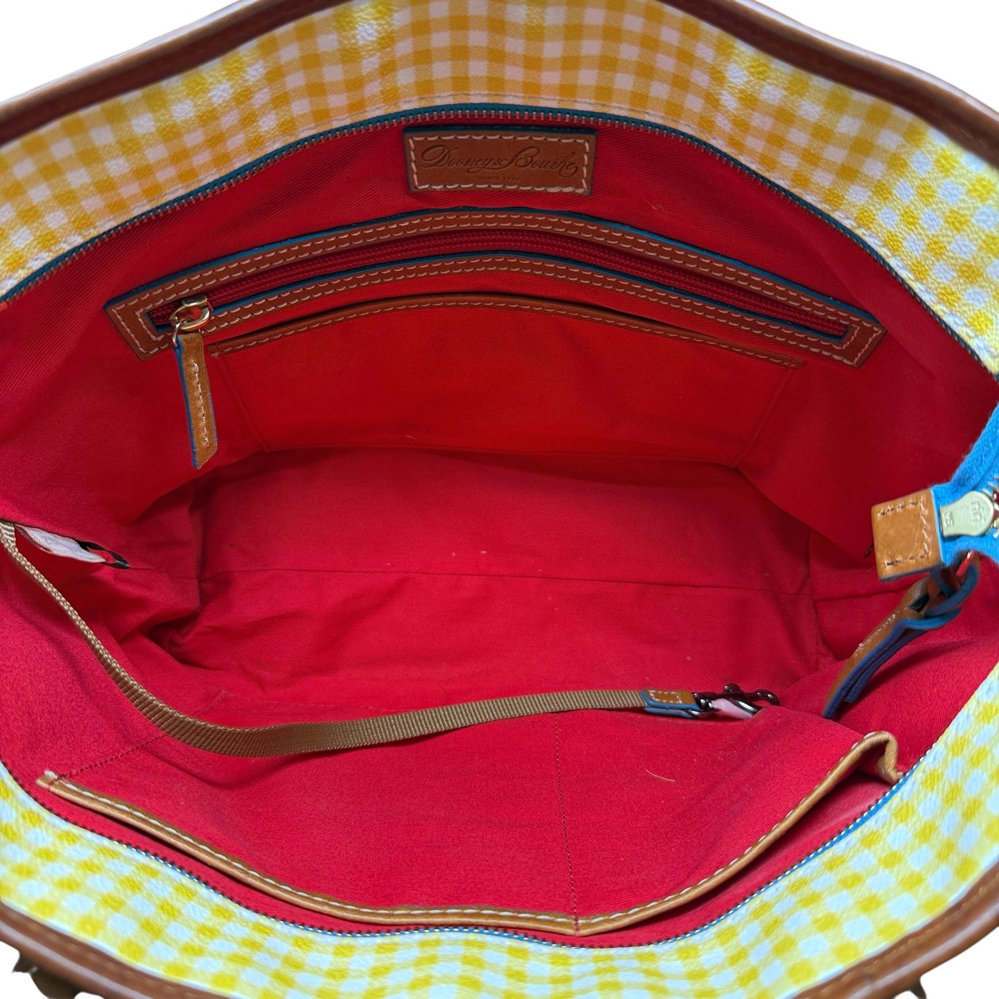 Emily Gingham Tote Designer By Dooney And Bourke, Size: Medium