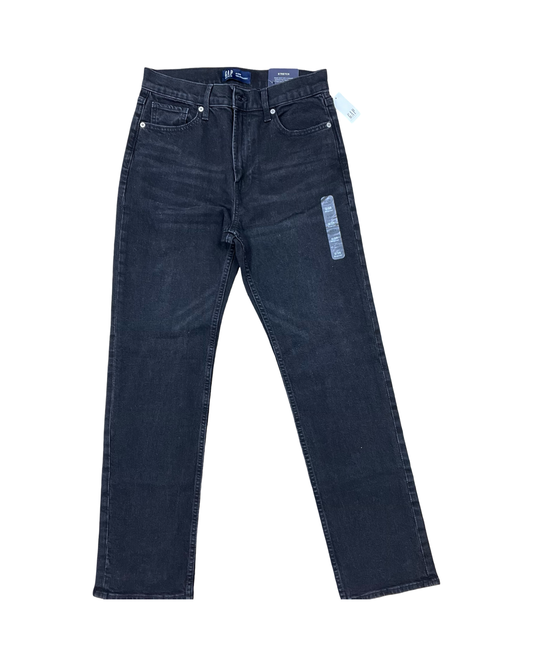 Jeans Straight By Gap In Black Denim, Size:6