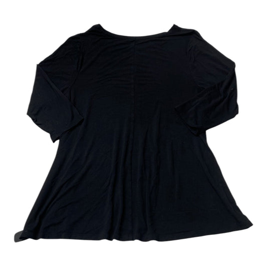 Top 3/4 Sleeve By Lane Bryant In Black, Size:1X
