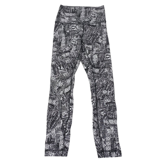 Athletic Leggings By Lululemon In Black & White, Size:4
