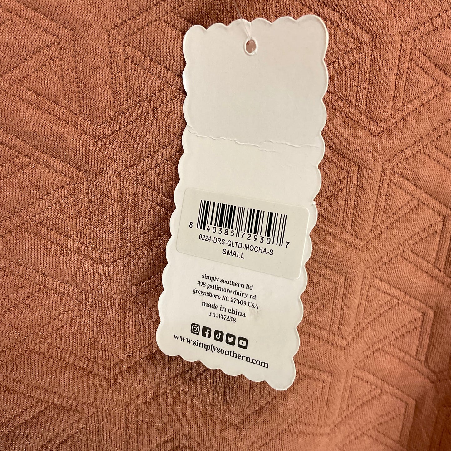 Top Long Sleeve By Simply Southern In Brown, Size: S