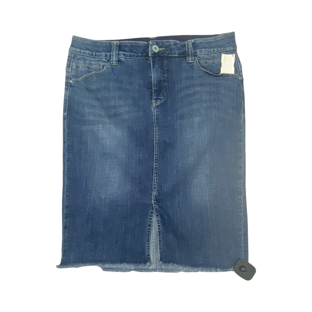 Skirt Midi By Jag In Blue Denim, Size:12