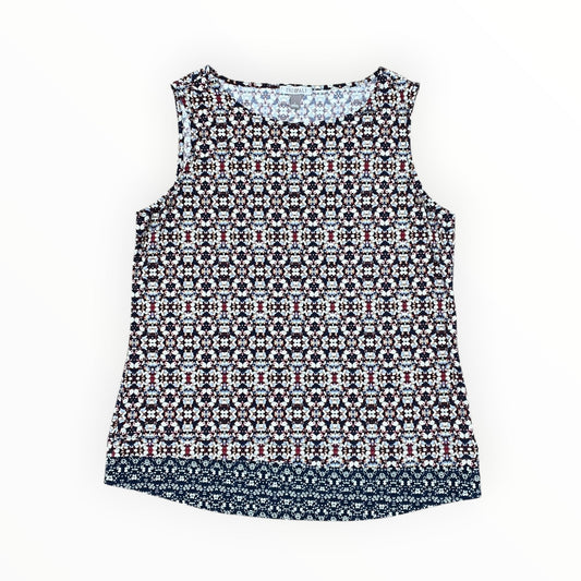 Top Sleeveless By Roz And Ali In Blue & Red, Size:L