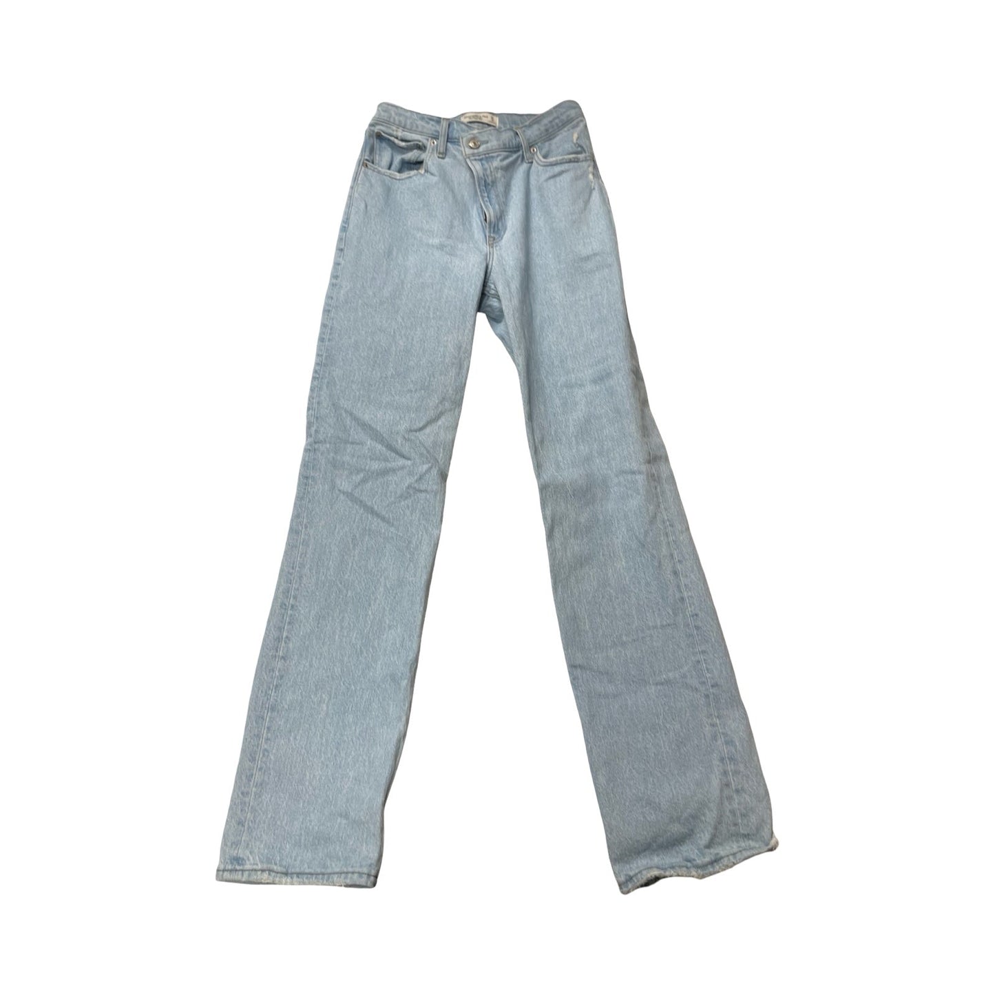 Jeans Straight By Abercrombie And Fitch In Blue Denim, Size:4L