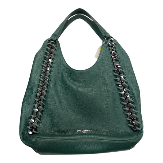 Handbag Designer By Karl Lagerfeld In Green, Size:Medium